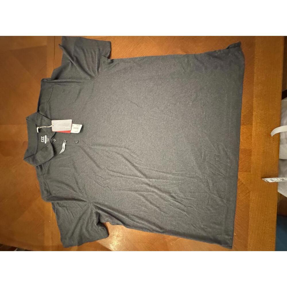 Cutter & Buck Men's Gray Polo Shirt Size Large with Tags